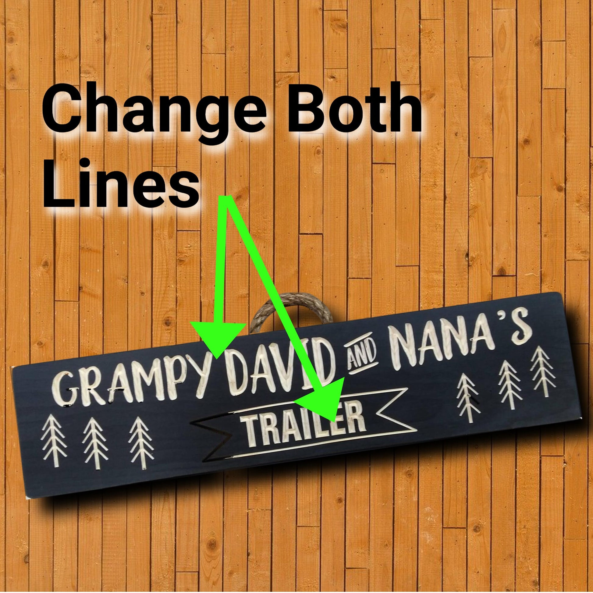 Grandma and Grandpa's sign, Personalized trailer sign, camping sign, grandparents sign