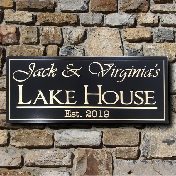 Custom Outdoor Lake House Sign,wood carved family sign