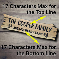 outdoor address Sign, cedar custom wood house sign, personalized wooden cottage sign