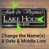 Custom Outdoor Lake House Sign,wood carved family sign