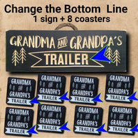 Custom Wood trailer coaster, custom wood signs, grandparents gift, Christmas gift