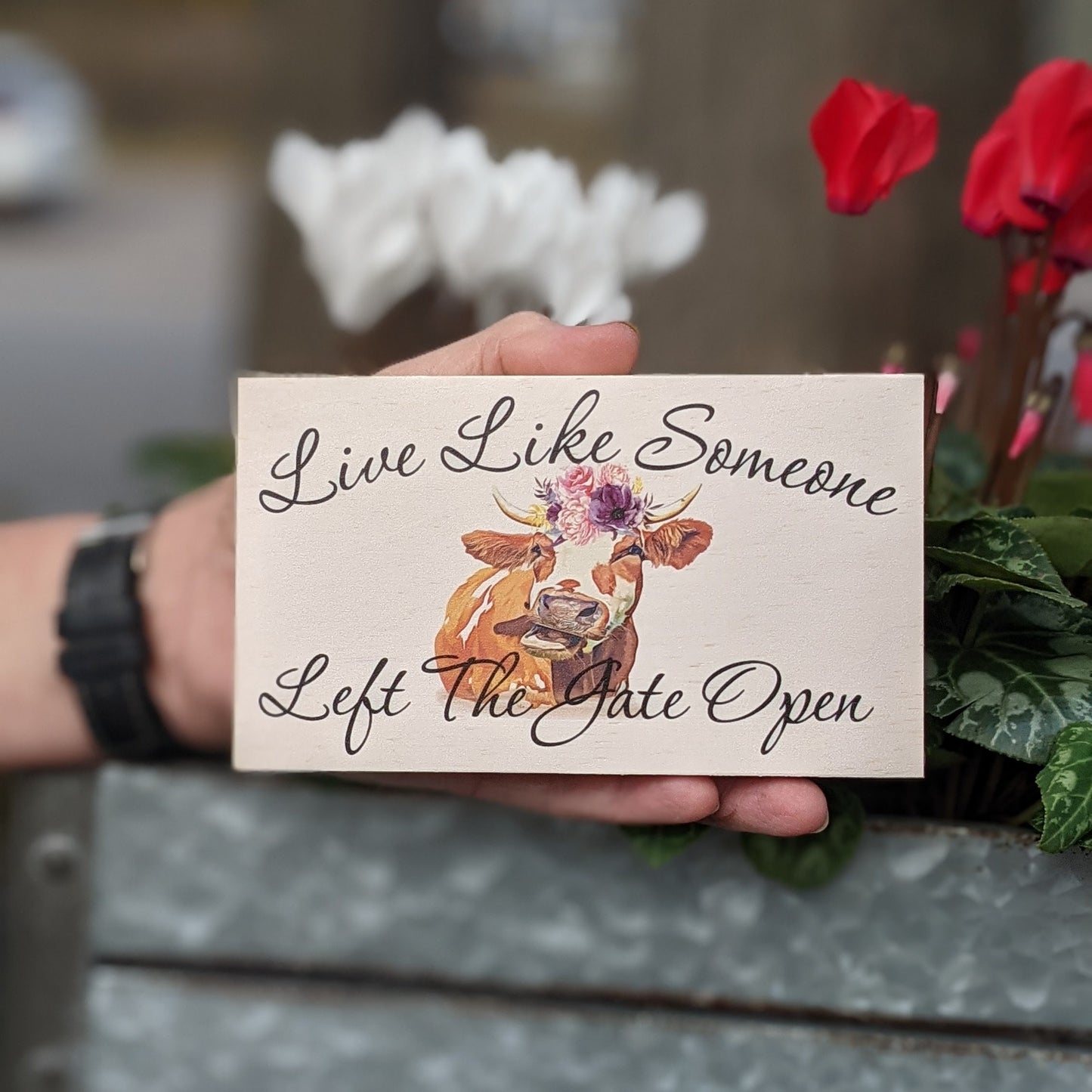 Small wood sign, friend gift, funny quote, shelf sign, Live Like Someone,