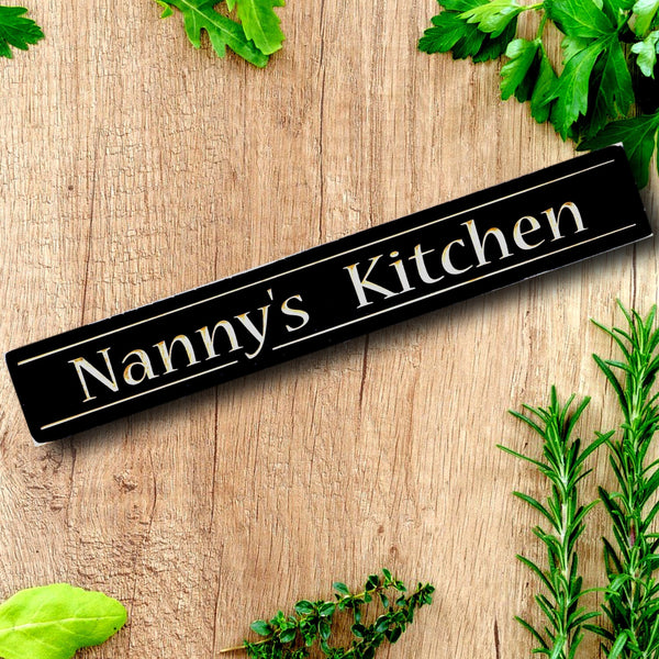 Grandmother gift, Nanny's Kitchen, personalized carved Wood Sign