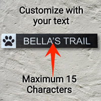 Trail sign, dog name wood sign, custom/personalized cottage trail marker