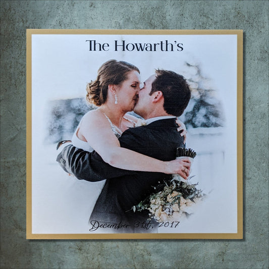 Wedding picture Plaque, couple's names and date, gift for parents