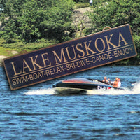 Lake and River Sign, personalize and customize this sign